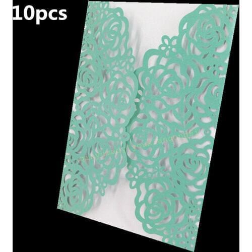 10Pcs Pearlscent Paper Cards Wedding Decorations Card Design Wedding Invitation Cards Adult Ceremony 6Z-SH821-10