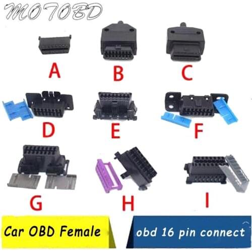16pin obd2 connector OBD2 OBD 2 16Pin Female angle Connector OBD Female Wire Sockets Connector obd ii adapter Diagnostic Tools