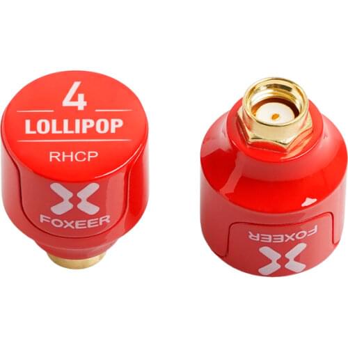 2PCS Foxeer Lollipop 3 Stubby 5.8GHz 2.5Dbi RHCP/LHCP FPV Mushroom 4.8g Antenna SMA for FPV RC Racing Drone Models
