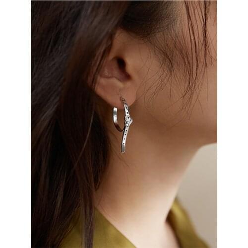 925 sterling silver earrings with new creative love beltlike buckle earrings trendy earrings ins female jewelry