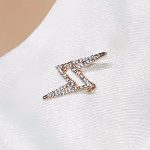 New Fashion Crystal Rhinestone Brooches Fashion Jewelry Wedding Bouquet Lightning Brooch Pins For Women Men Clothes Accessoris