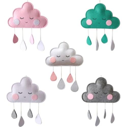 Felt Cloud Raindrop Pendant Wall Hanging/Baby Tent Ornaments Kid Room Decoration