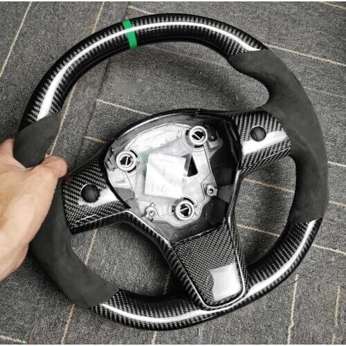 Customized High Quality Carbon Fiber Steering Wheel Alcantara Leather Replacement For Tesla Model 3 2017 2018 2019 2020 2021