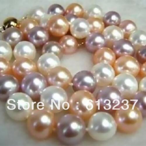 New fashion 12 colors shell simulated-pearl 8mm round beads women necklace chain choker high grade gifts jewelry 18inch B637-1