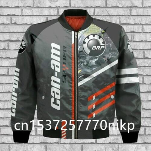 2021 New Can-Am Spyder Mens Jacket Hip-hop Mens Jacket Harajuku Tech Clothing 3D Bomber Jacket High Quality Baseball Uniform