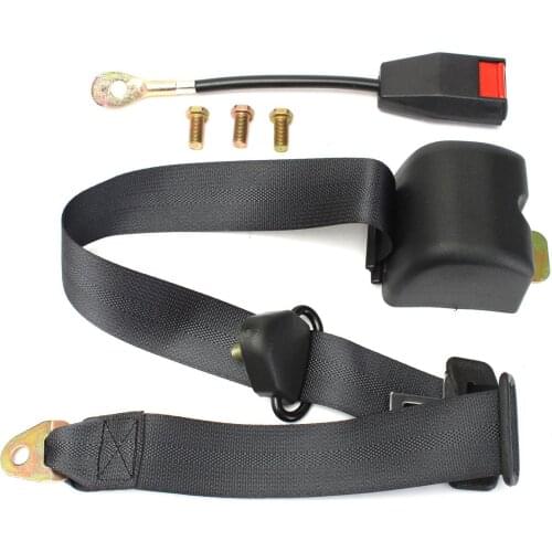 New black universal 3 point retractable auto lock seat overlap adjustable belt car truck passenger car truck safety accessories