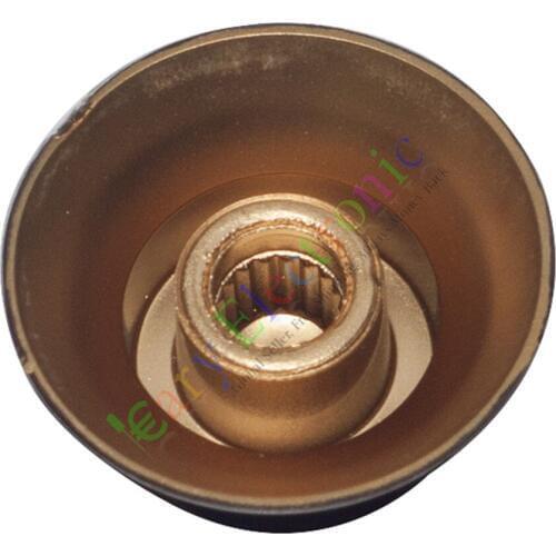 Wholesale and retail 10pc 26mm Pedal Top skirted Brown knob Guitar tube Amp Volume Tone audio parts free shipping