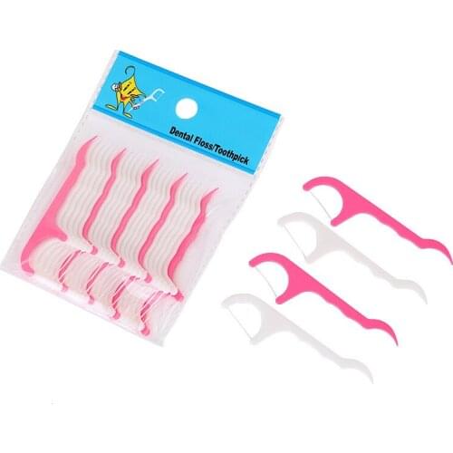 25/100pc Disposable Dental Floss Dental Cleaning Tooth Stick Floss Pick Interdental Brush Dental Flosser Teeth Cleansing Tools