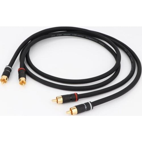 Pair OFC Audio Signal Cable With Gold Plated RCA to RCA Male Plug