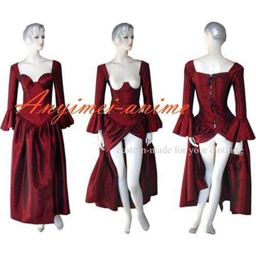 O Dress The Story Of O With Bra Red Tafetta Dress Cosplay Costume Tailor-made[G231]
