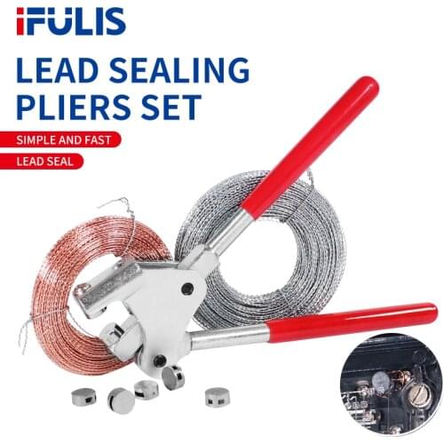 1pcs Red Plastic Coated Handle Lead Seal Sealing Pliers Calipers for Seal Water Meter Anti-theft sealing