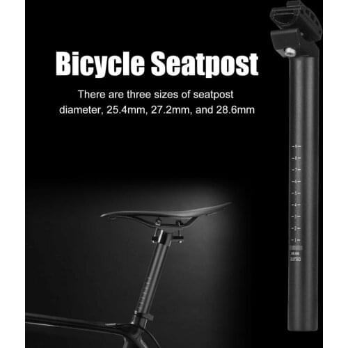 Bicycle Seatpost Seat Post Shock-Absorber Tube MTB Mountain Road Bike Seat Tube Adjustable Angle 25.4/27.2/28.6*300mm