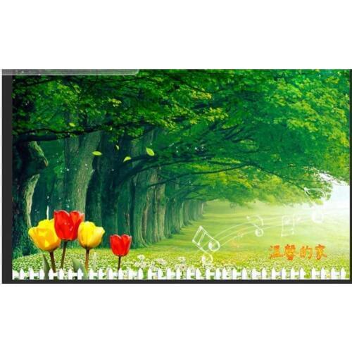 Custom photo wallpaper for walls 3 d wallpaper murals Living room stylish green tree landscape painting background wall papers