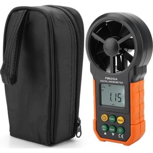 PM6252A Digital Anemometer Portable Digital Wind Speed Meter Air Volume Measuring Anemometer Speed Measuring Tools