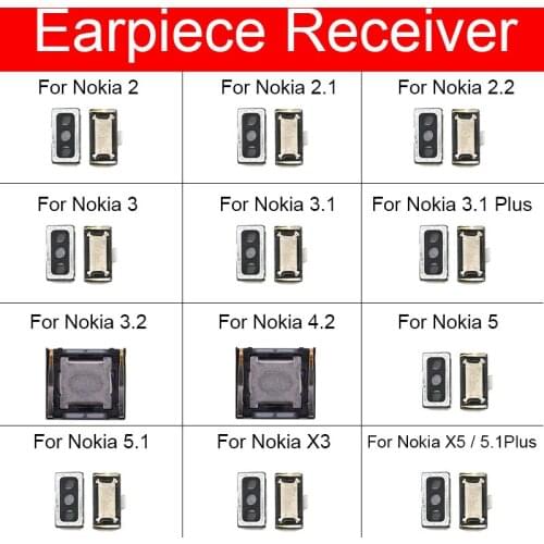 Top Earpiece Flex For Nokia X XL X2 2 2.1 2.2 3 3.1 3.2 4.2 5 5.1 X3 X5 Plus Earphone Headphone Ear Speaker Replacement Parts