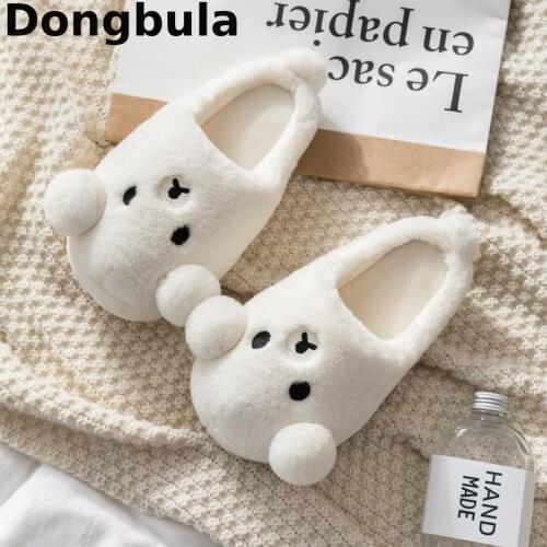 Winter Children Home Indoor Slippers Plush Cartoon Kids Slippers For Boys Girls Flip Flops Soft Non-slip Baby Slippers For Girls