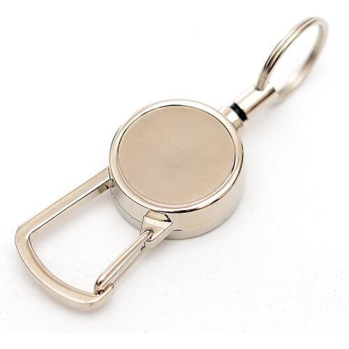 Outdoor Resilience Steel Wire Rope Elastic Keychain Sporty Retractable Alarm Key Ring Anti Lost Keychain Outdoor Tool
