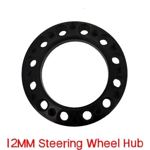 Universal Black Steering Wheel Hub Spacer 12 MM Steering Wheel Hub Boss Kit Adapter Spacer