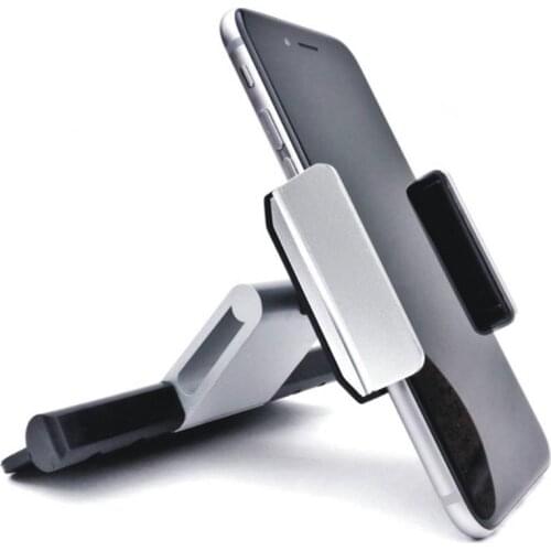 Universal Car Phone Holder CD Slot GPS Holder Aluminum Alloy Cellphone Bracket 360 Rotating Mobile Phone Mount 3.5-5.5 inch