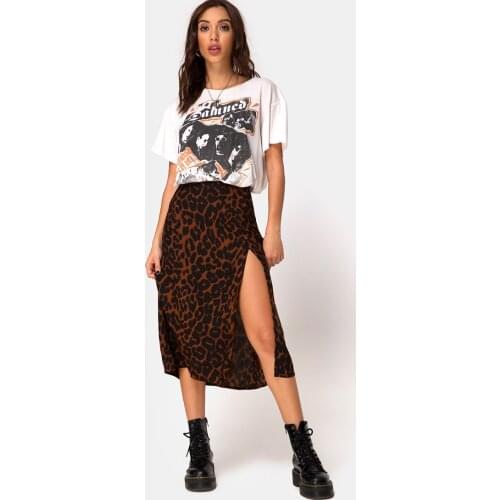 Fashion Floral Skirt Women Summer High Waist Split Beach Casual Midi Skirts Boho Elegant Vacation A Line Skirt Jupe Faldas