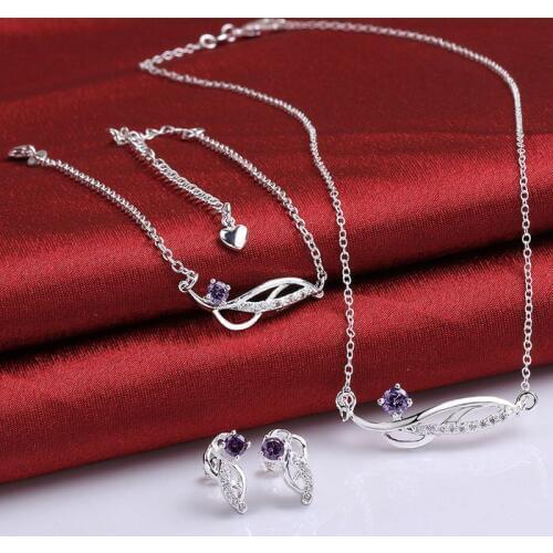 Jewelry silver plated jewelry set, fashion jewelry set A036-C Earring 501 Necklace 509 /imzarega ikmarbta S785-C