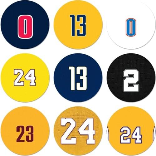 Basketball number Icons Pins Badge Decoration Brooches Metal Badges For Backpack Decoration 58mm