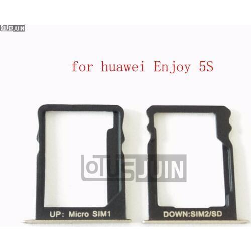 1set New Nano SIM Card Tray Micro SD Card Holder Slot Adapter Parts For Huawei Enjoy 5S