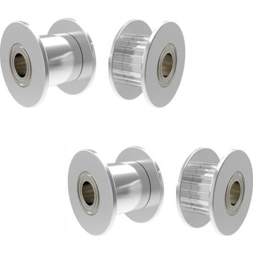1Pcs Aluminum GT2 11mm Width 36 Tooth Teeth/Smooth 2GT Timing Idler Pulley Double Bearing For 3D Printer Bore=3mm/4mm/5mm/6mm