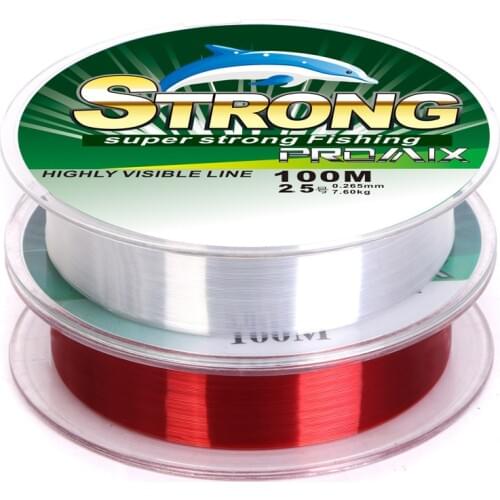 100M Nylon Fishing Line 1.8LB-23.8LB Transparent Tippet Bass Carp Fish Sea Fishing Accessories Mainline Super Soft Line 2 Colors