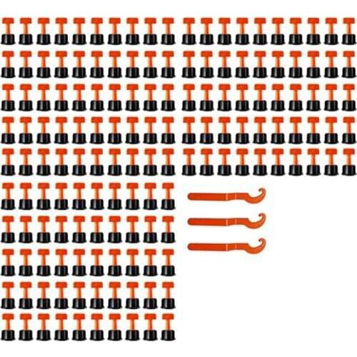 150 PCS Tile Leveling System Toolkit Level Wedges Alignment Spacers for Leveler Locator Spacers Plier Flat Ceramic Floor