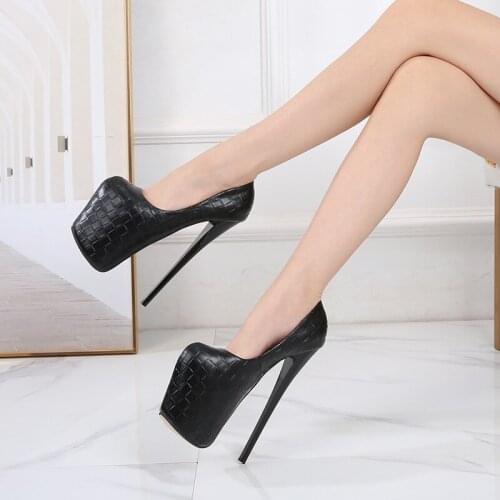 19CM Pumps High heels Platform Sexy Hot sale stripper heels Pole dance shoes Models Nightclub Stage Show Mature Concise Elegant