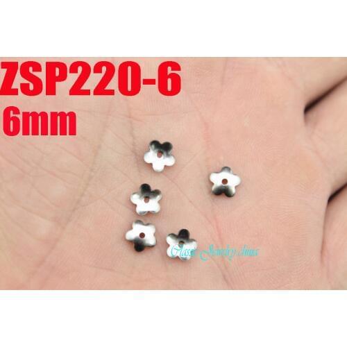 6mm 316L stainless steel bead cap cinquefoil fashion jewelry parts earring Components 500pcs ZSP220