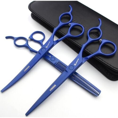 7 inch pet grooming scissors tool pieces stainless steel beautician special warp scissors Teddy dog shearing scissors