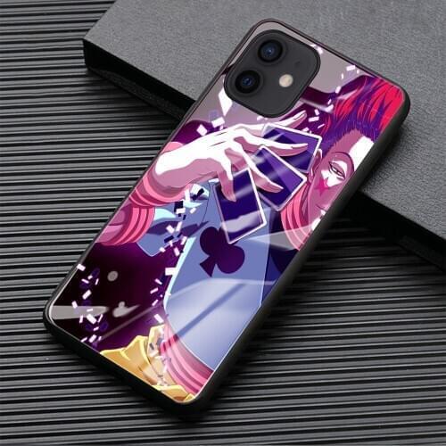 Hunter X Hunter anime Hisoka tempered Glass case for iphone 6 6s 7 8 Plus X XR XS max 11 12 mini PRO MAX SE 2020 cover