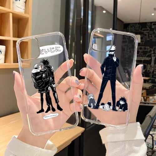 Jujutsu Kaisen Phone Case Transparent soft For iphone 5 5s 5c se 6 6s 7 8 11 12 plus mini x xs xr pro max