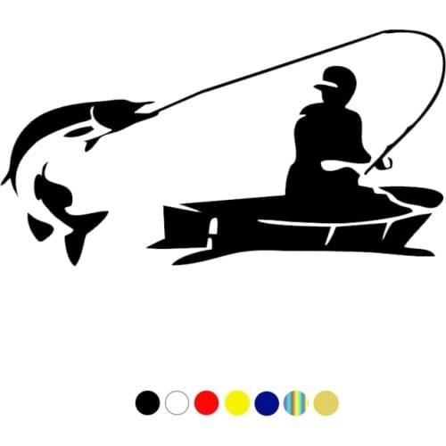 CS-1470#Fisherman funny waterproof reflective car sticker vinyl decal silver/black for auto car stickers styling rear window