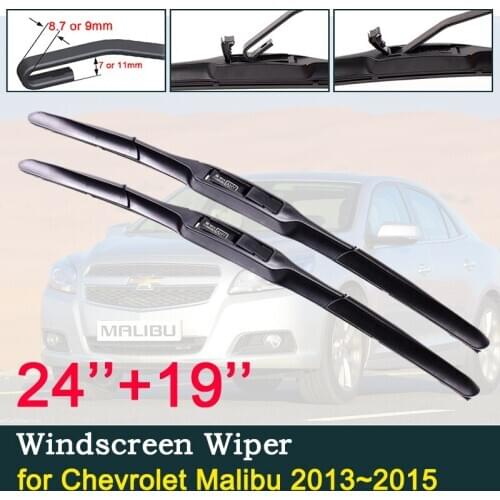 For Chevrolet Malibu 2013 2014 2015 Car Wiper Blades Front Window Windscreen Windshield Wipers J Hook Car Accessories Stickers