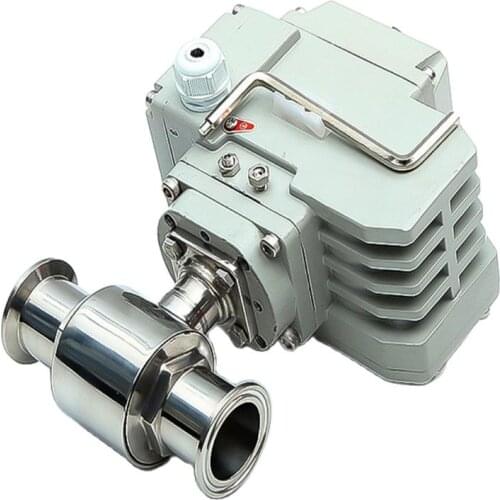 Stainless steel electric ball valve sanitary grade Q981F clamp type pneumatic fluoroplastic F fast loading ball valve