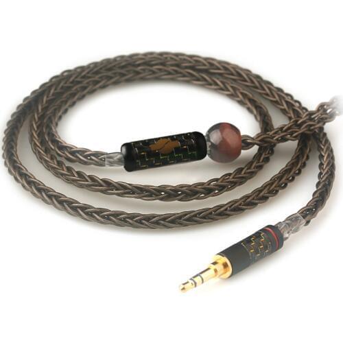 XiaoFan Gu-Ag-Pd-Cu Alloy 4.4mm Balanced Headphone Wire Diy Se846 Black and Yellow Oriole QDC Ie80 Headphone Upgrade Line