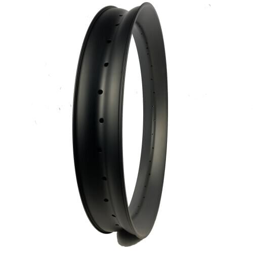 Carbon 26 inch FatBike clincher stiff rim 90mm width 40mm depth tubeless compatible for cross country XC fat bike wheels