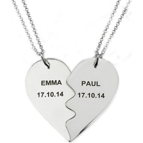 Heart Pendant Sweetheart Necklace Lovers' Necklaces New Choker Jewelry Best Gift for Wedding Can Custom Made Any NameYP2996