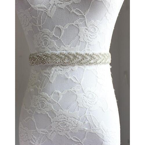 Hot Sell Rhinestone Wedding Party Dress Belt Accessories Bride Bridesmaid Bridal Sashes Belts For Wedding Dress 2018