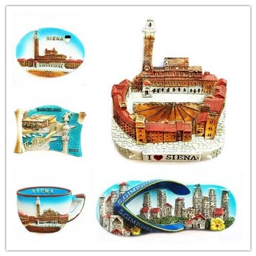 Europe Italy Spain etc. Travel Souvenir Crafts Fridge Magnetic Stickers Refrigerator Magnet Creative Collection Gift