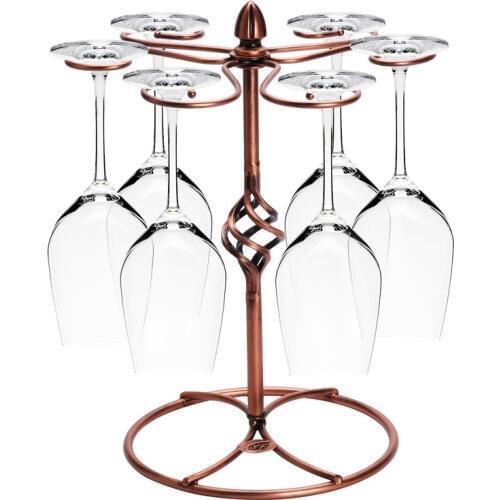 Metal copper barware storage goblet cup rack racks hanging racks wine glass decorations holder bar home decor