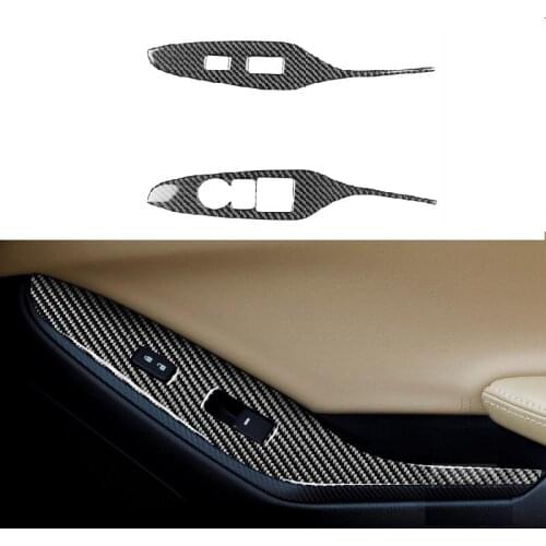 Carbon Fiber Door Lift Switch Button Panel Cover Sticker Fit For Mazda MX5 Miata Roadster 2016+ MX 5 ND Interior Car Accessorie