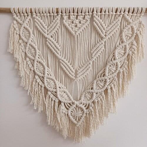 80x60cm Macrame Wall Hanging Hand-woven Pendant Boho Woven Tapestry Bohemian Crafts Room Decoration Gorgeous Tapestry