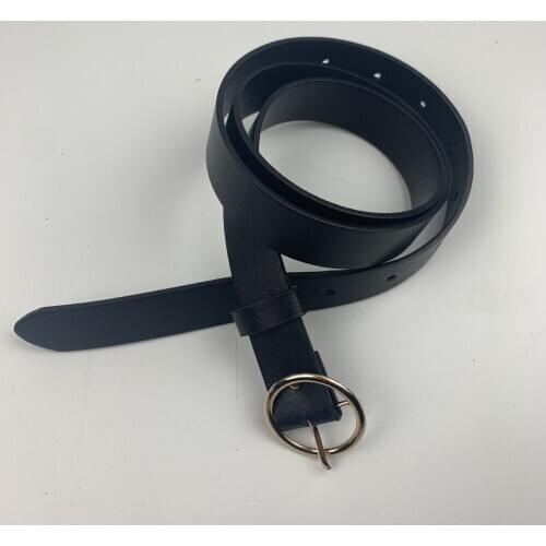 2020 New Round Buckle All-match Student Jeans Belt Fashion Decorative Pin Buckle Ladies Belt