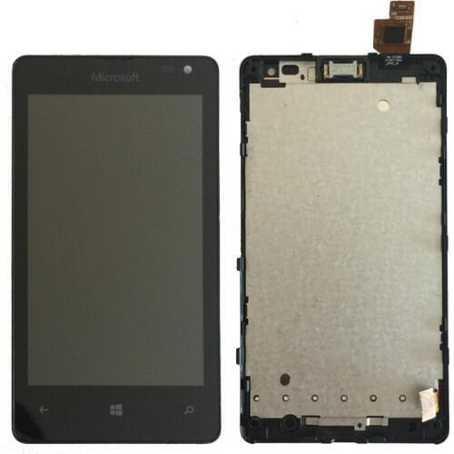 Original For Microsoft Nokia Lumia 435 LCD Display with Touch Screen Digitizer Assembly With Frame
