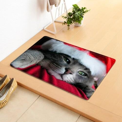 Merry Christmas Decor Carpets for Living Room Bedroom Area Rugs Xmas Anti-Slip Kitchen Bath Floor Mat Cartoon Entrance Doormats