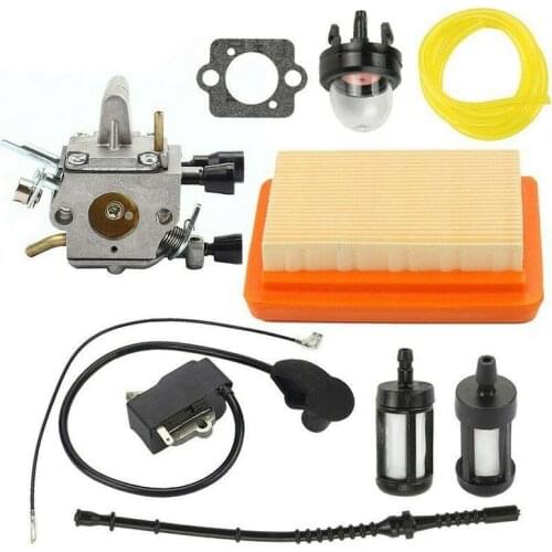 Carburetor Air Fuel Filter Ignition Coil For Stihl FS120 FS200 FS250 FS300 FS350 41341200603 41344001301 Trimmer Brushcutter